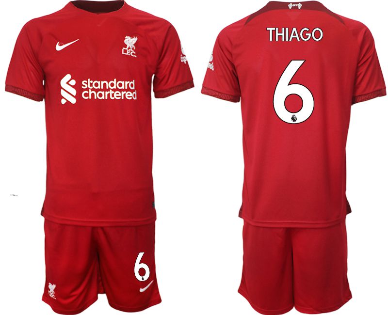 Men 2022-2023 Club Liverpool home red 6 Soccer Jersey